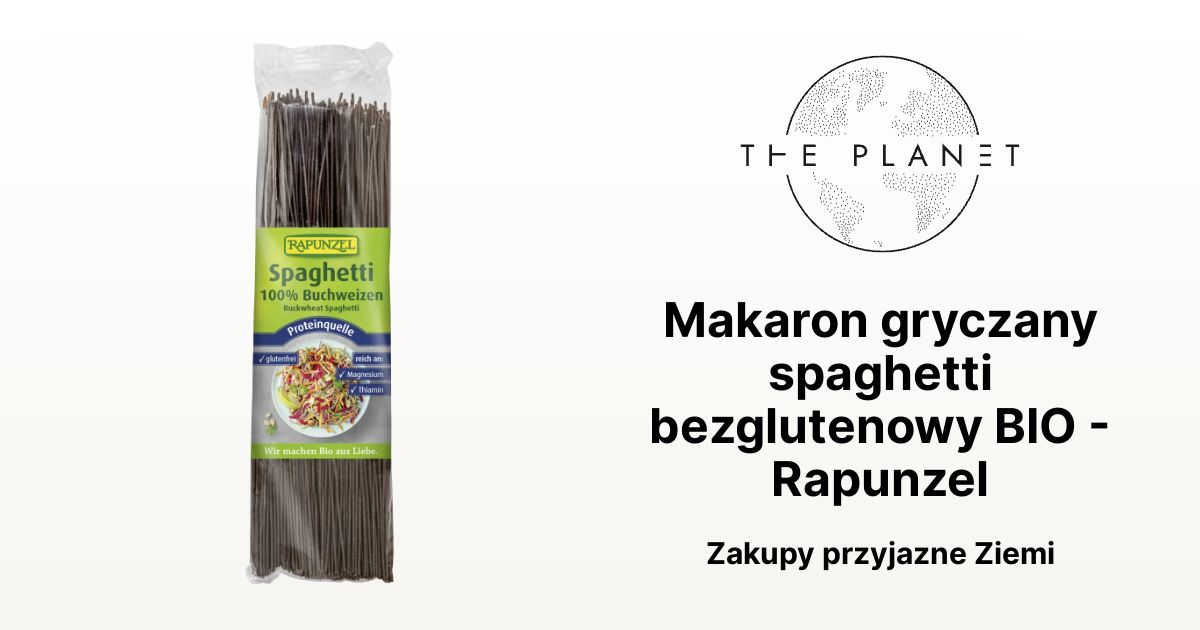 Makaron Gryczany Spaghetti Bezglutenowy Bio The Planet